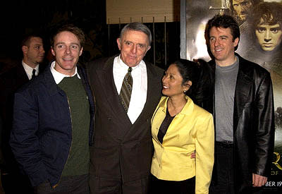 Mackenzie Astin and John Astin with family at the Hollywood premiere of New Line's The Lord of The Rings: The Fellowship of The Ring