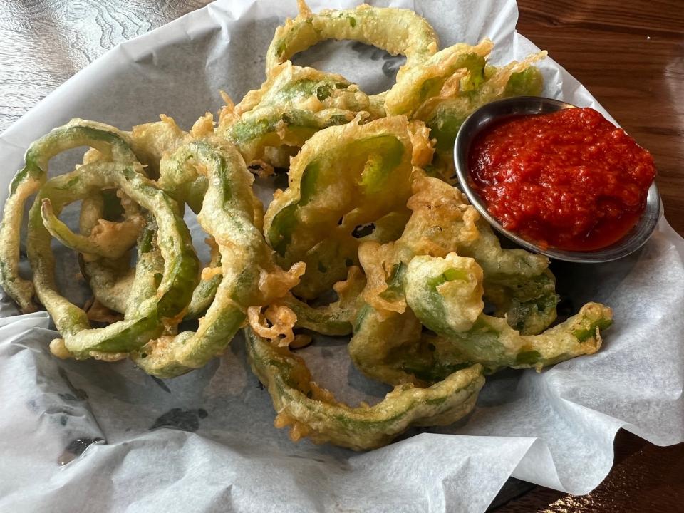 The green pepper rings at Bix & Co. are a nod to the battered and fried rings found at Noah's Arc.