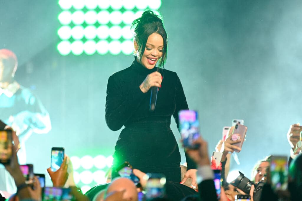 Rihanna performs onstage during Rihanna’s 5th Annual Diamond Ball Benefitting The Clara Lionel Foundation at Cipriani Wall Street on Sept. 12, 2019, in New York City. (Photo by Dave Kotinsky/Getty Images for Diamond Ball)