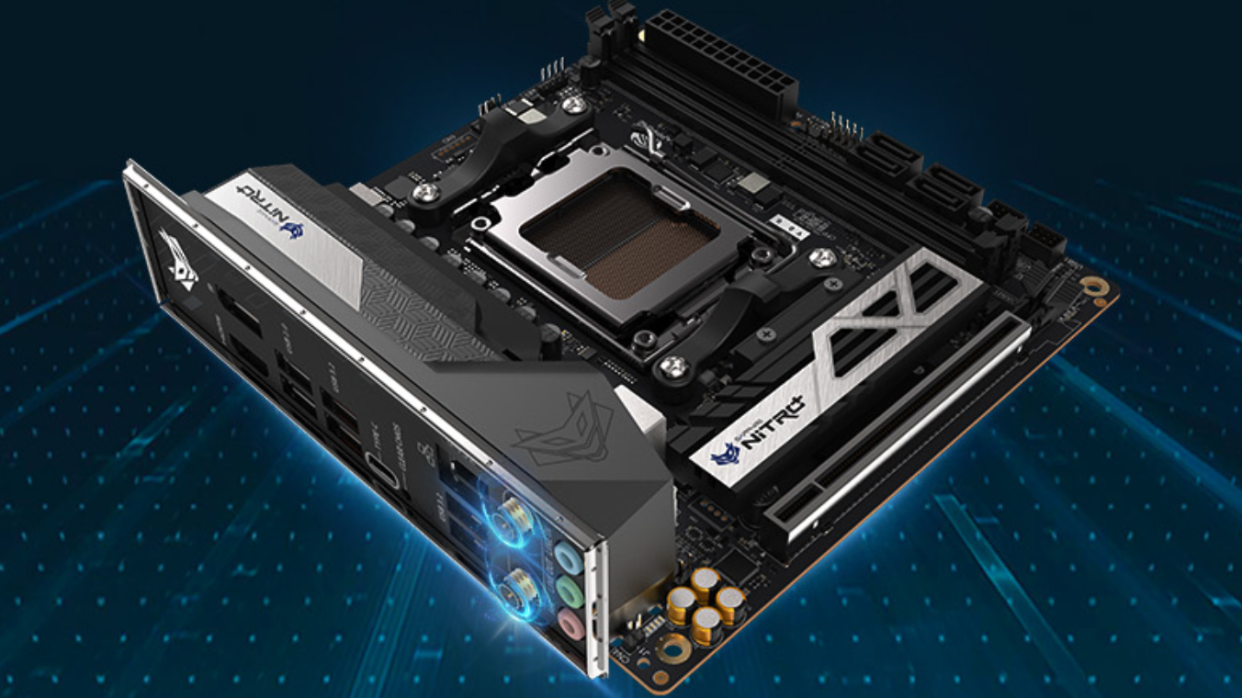  Official render of the Sapphire Nitro+ B650I Mini ITX Motherboard. 