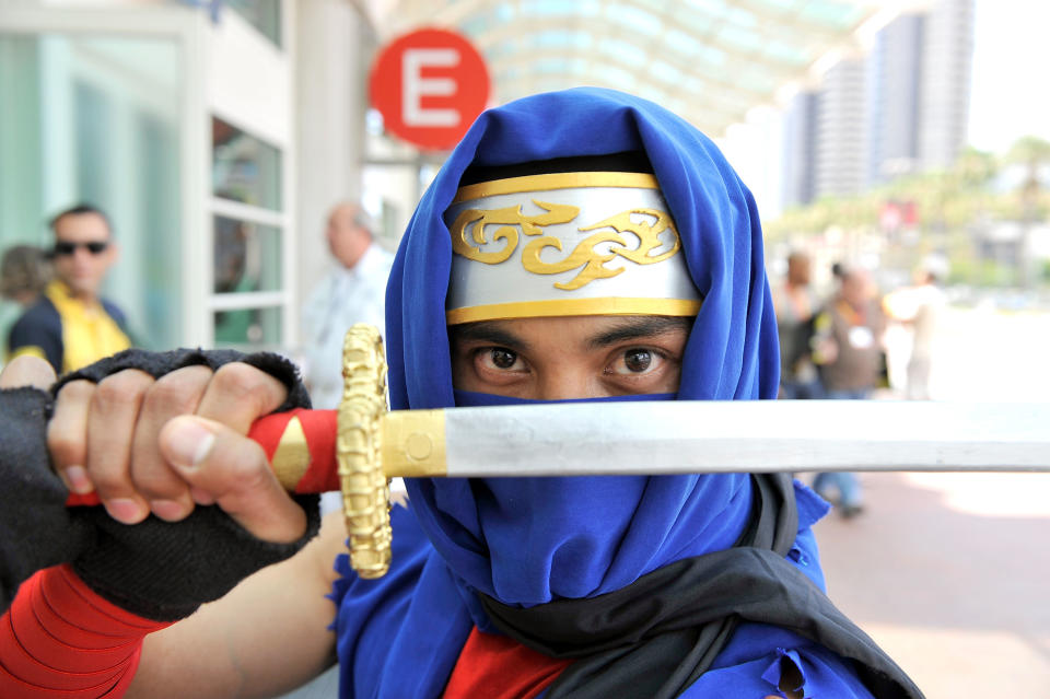 SAN DIEGO, CA - JULY 11: Andrew Valenzuela of San Diego, dresses in cosplay for 2012 Comic-Con at the San Diego Convention Center on July 11, 2012 in San Diego, California. (Photo by Jerod Harris/Getty Images)
