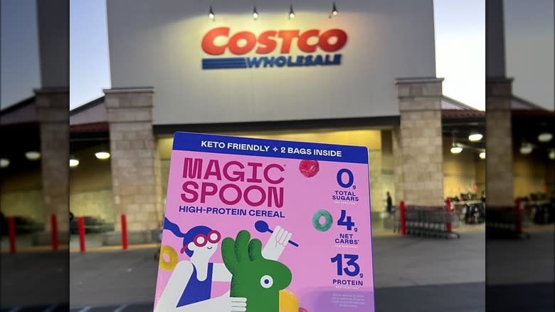 Box of Magic Spoon outside Costco