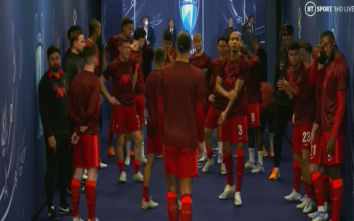 Liverpool in the tunnel - BT SPORT