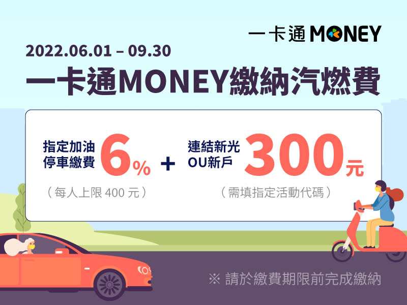 一卡通MONEY轉帳及6月繳綜所稅、汽燃費享優惠