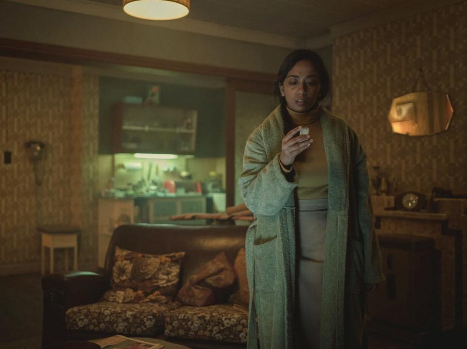 Anjana Vasan as Needa in "Black Mirror" season 6.