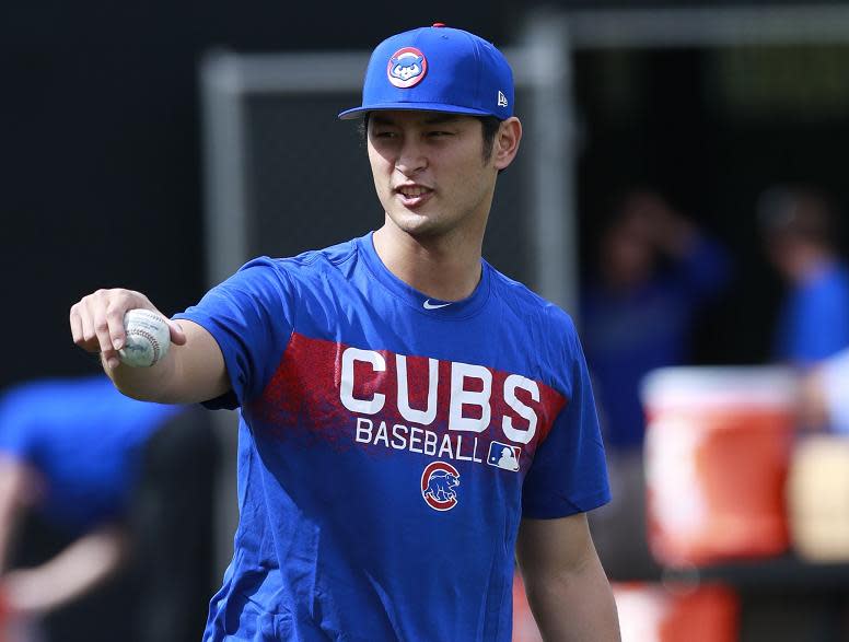 Yu Darvish is officially a Cub and he’s officially coming after the Dodgers. (AP)