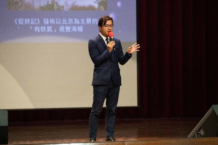 世新大學邀請浪LIVE直播執行長鄭偉柏深入校園，進行兩場全媒體識讀大師講座。（世新大學提供）