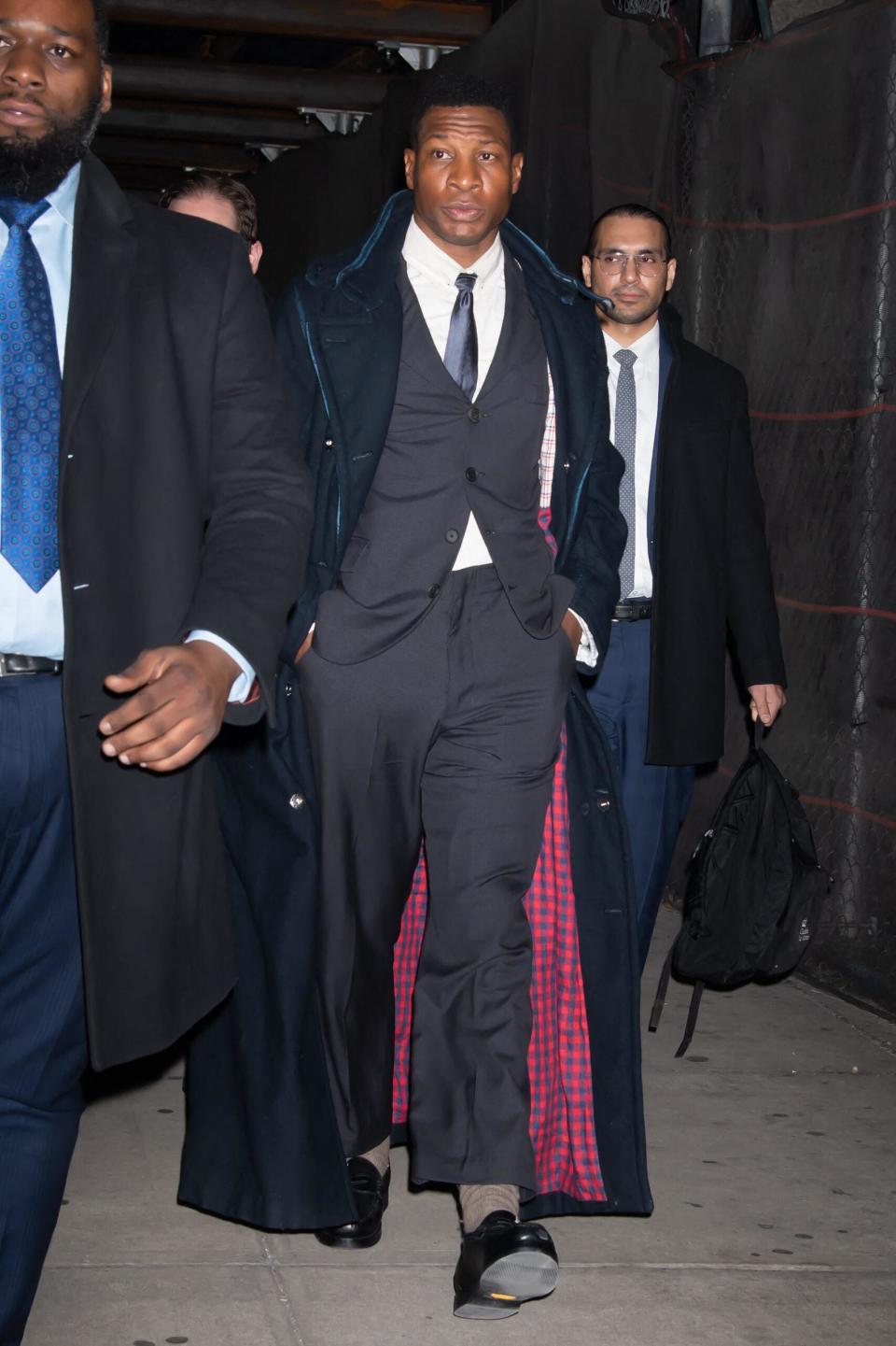 Jonathan Majors Exits Criminal Court in NYC on December 8, 2023