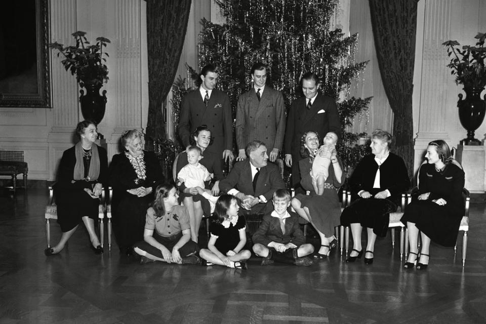 The Roosevelts’ White House holiday celebration in 1939. - Credit: Rex Shutterstock