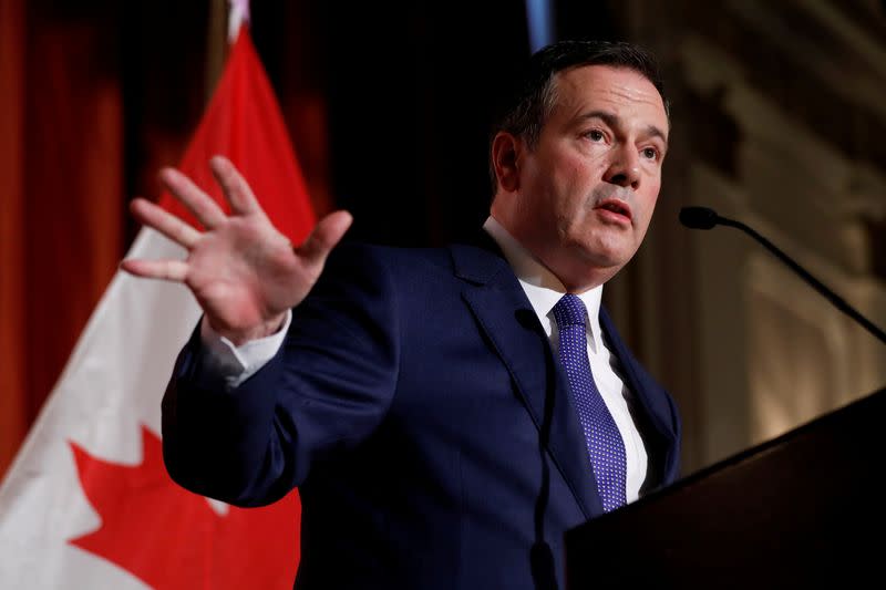 FILE PHOTO: Alberta Premier Jason Kenney speaks at an event in Ottawa