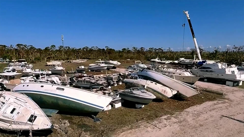 A boat graveyard. / Credit: CBS News