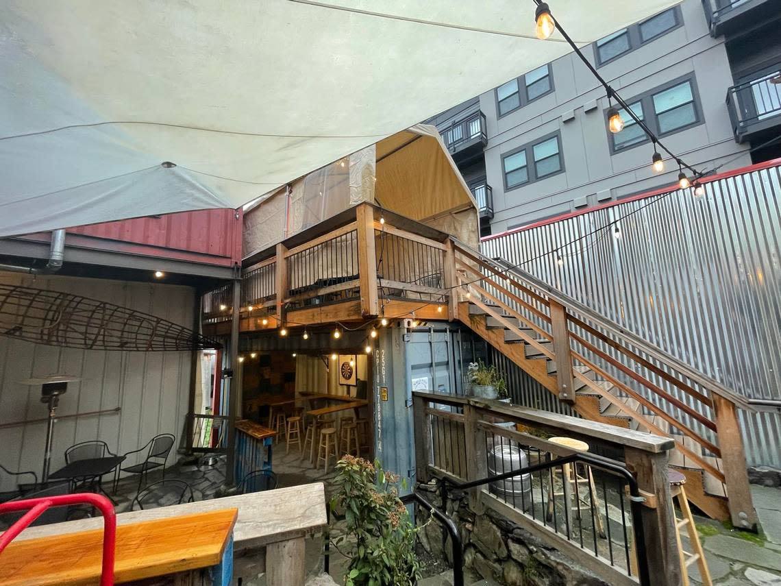 Stones Throw Brewing Co., on Thursday, Jan. 26, in Bellingham has a covered patio and a vacation rental unit.
