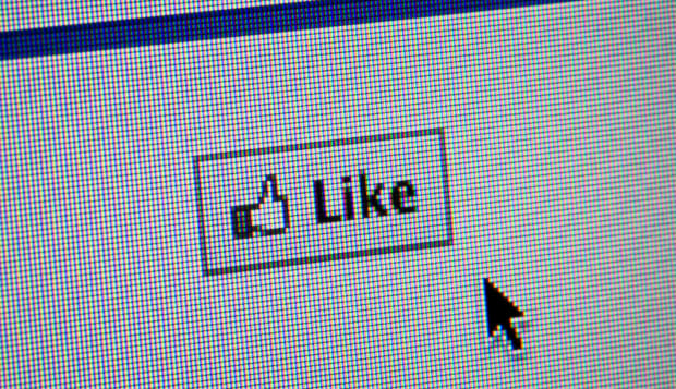 Close up of the Facebook 'like' button. (Editorial use only: ­print, TV, e-book and editorial website).