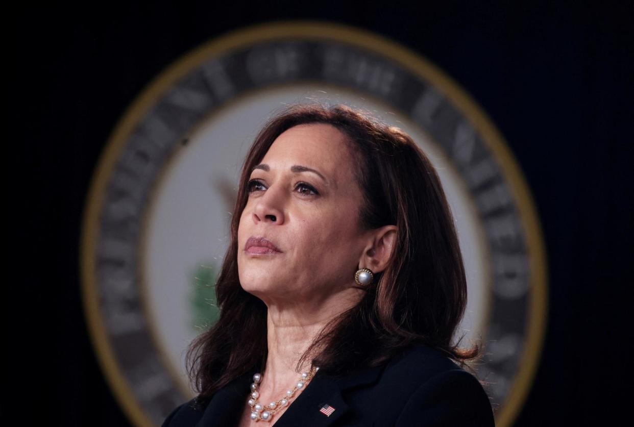 <span>Kamala Harris attends an event at the White House in Washington, on 3 June 2021.</span><span>Photograph: Evelyn Hockstein/Reuters</span>