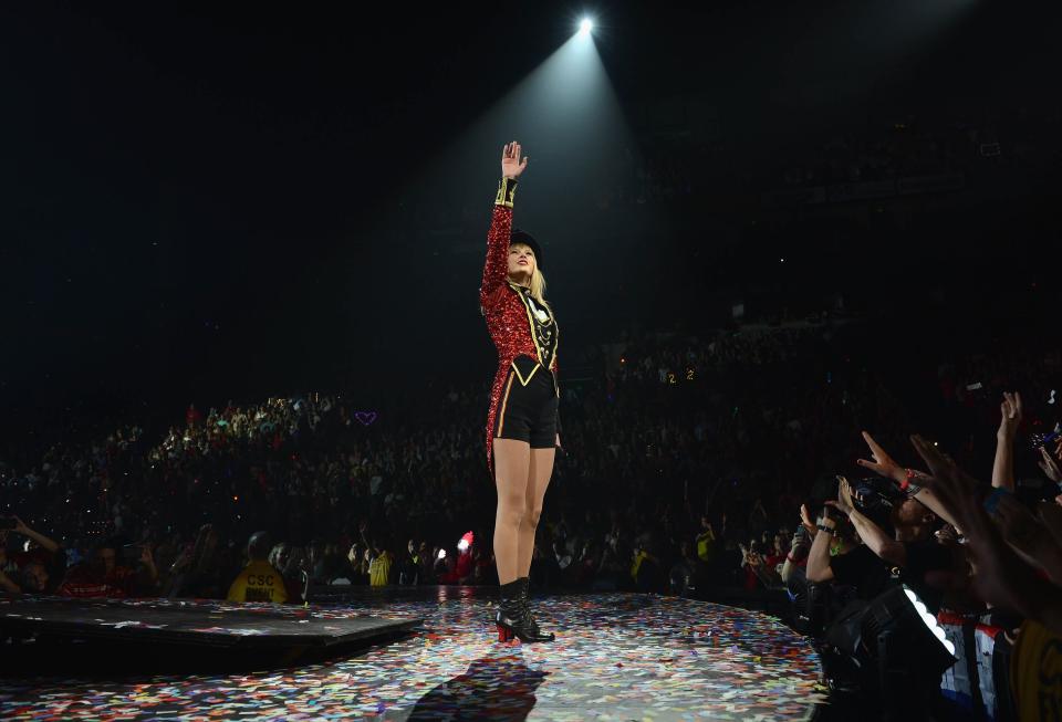 Taylor Swift wraps the North American portion of her RED tour playing to a crowd of more than 14,000 fans on the final night of three sold-out hometown shows at Nashville's Bridgestone Arena on September 21, 2013.