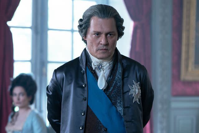 <p>Stephanie Branchu</p> Johnny Depp as King Louis XV in 'Jeanne du Barry'