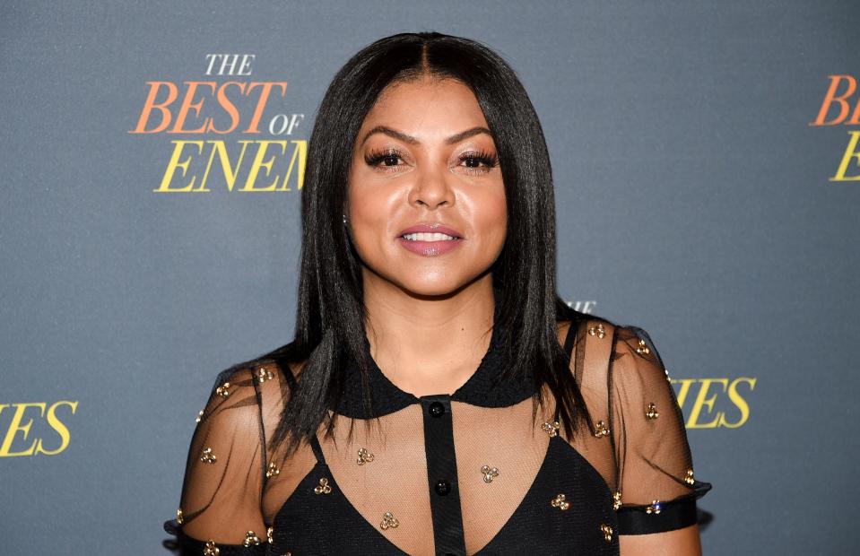 Actress Taraji P. Henson poses during the "The Best of Enemies" cast photo call at The Whitby Hotel on Sunday, March 17, 2019, in New York. (Photo by Evan Agostini/Invision/AP) ORG XMIT: NYEA112