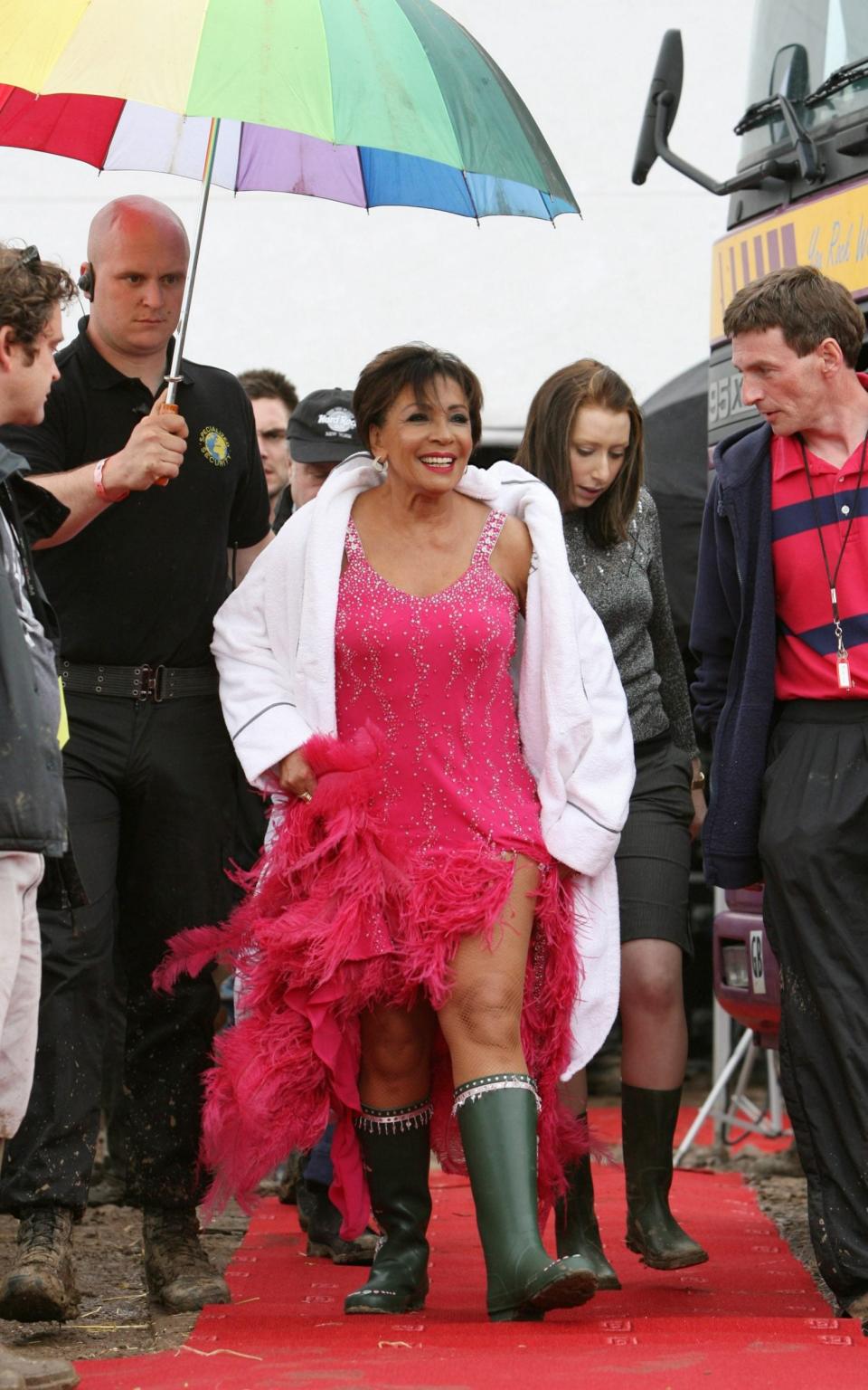 Shirley Bassey lands in Glastonbury -  AP