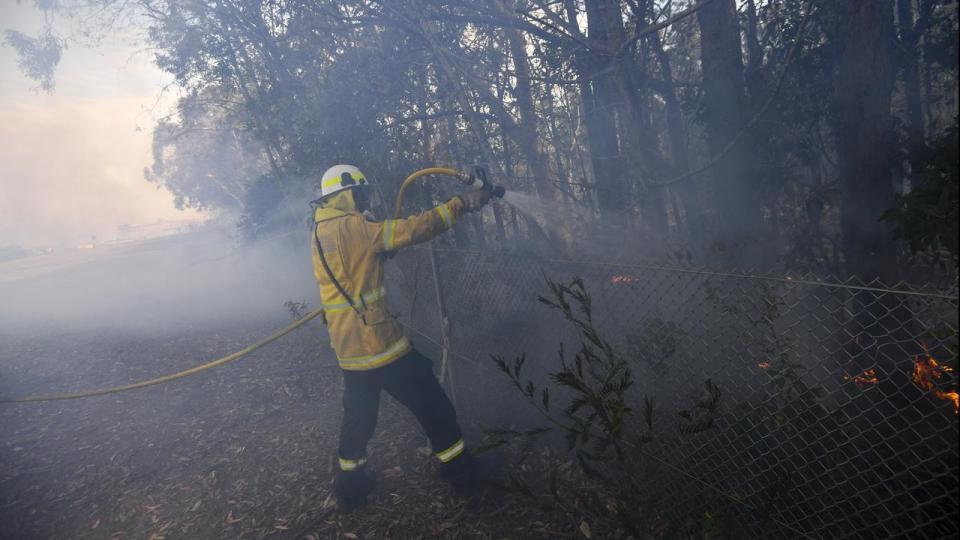 Blaze near Nowra one of NSW bushfires sweeping across state in unusual an winter blaze.