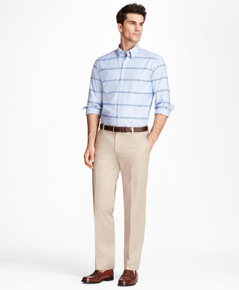 <p><a href="https://go.redirectingat.com?id=74968X1596630&url=https%3A%2F%2Fwww.brooksbrothers.com%2Fmilano-slim-fit-stretch-advantage-chino%25C2%25AE-pants%2FMR00509.html%3Fdwvar_MR00509_Color%3DKHAK%26quantity%3D1&sref=https%3A%2F%2Fwww.menshealth.com%2Fstyle%2Fg39423120%2Fbest-khaki-pants-for-men%2F" rel="nofollow noopener" target="_blank" data-ylk="slk:Shop Now;elm:context_link;itc:0;sec:content-canvas" class="link ">Shop Now</a></p><p>Milano Slim-Fit Stretch Advantage Chino® Pants</p><p>$118.00</p><p>Brooks Brothers</p>