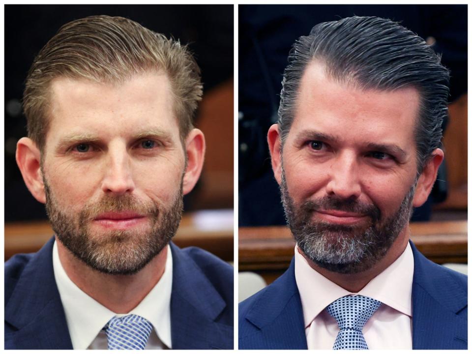 Eric and Donald Trump Jr. testified — within an hour of each other