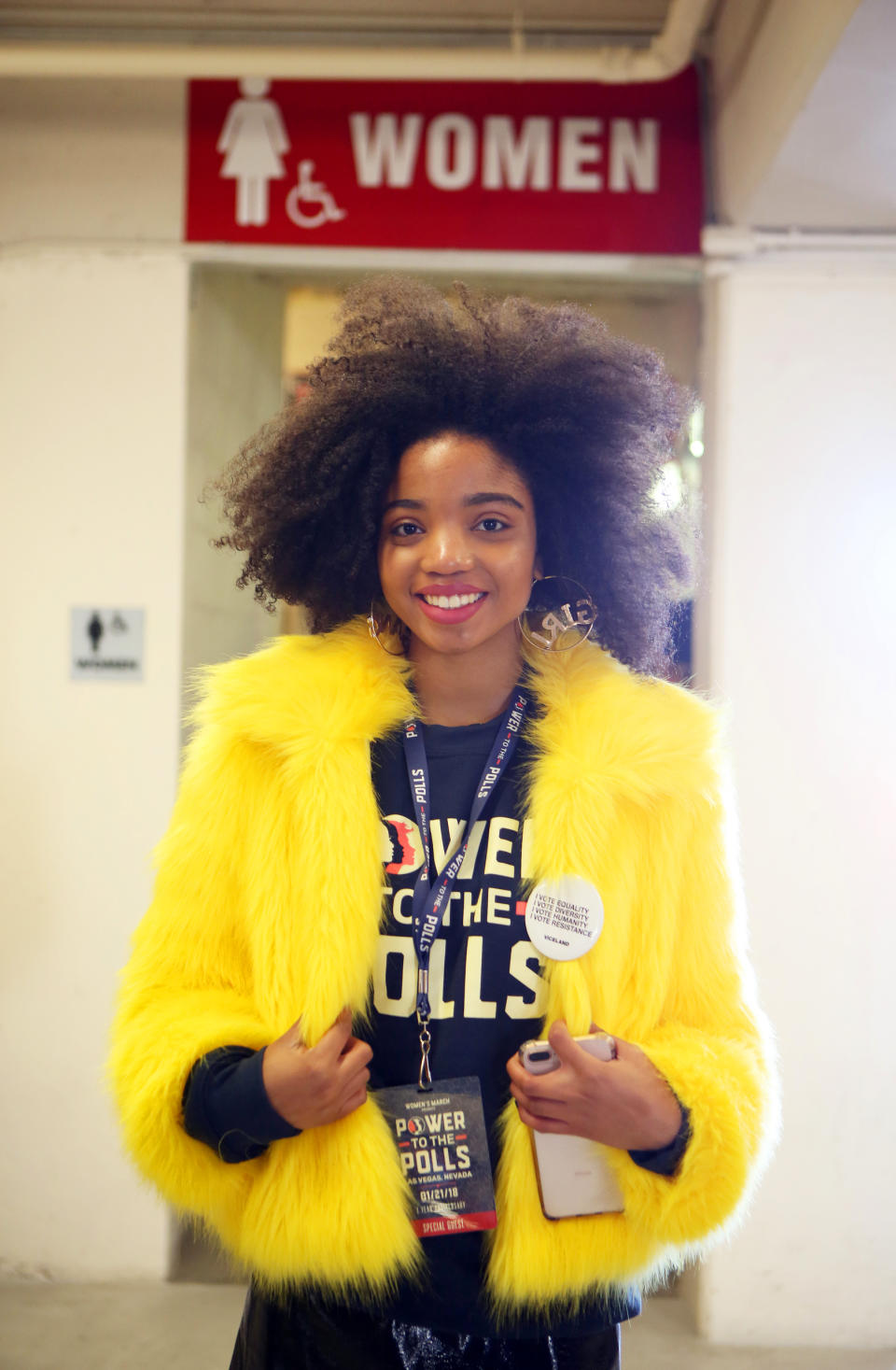 <p>Winter Minisee, 17, of Los Angeles, who is part of the Women’s March Youth Initiative, was inspired to get involved when she heard a co-founder of the march speak last year. It earned her a scholarship to the 2017 Women’s Convention. “Now I do outreach and give out Empower tool kits to other youth,” she tells Yahoo Lifestyle. “Some of my peers are involved in the Women’s March, but I’m the only one on an actual outreach team.” (Photo: Ronda Churchill for Yahoo Lifestyle) </p>