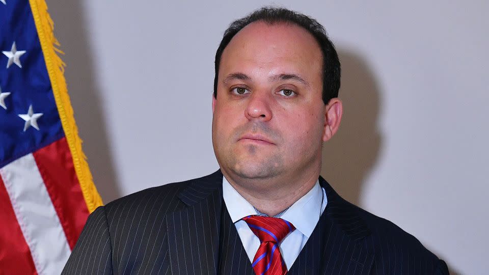 A November 19, 2020 photo shows Trump campaign advisor Boris Epshteyn at the Republican National Committee headquarters in Washington, DC. - Mandel Ngan/AFP/Getty Images/FILE