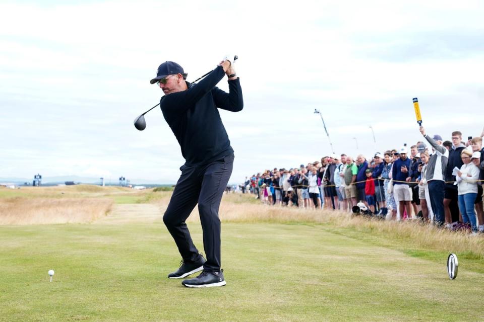 Mickelson was frustrated to be asked repeated LIV-related questions at St Andrews (Jane Barlow/PA) (PA Wire)