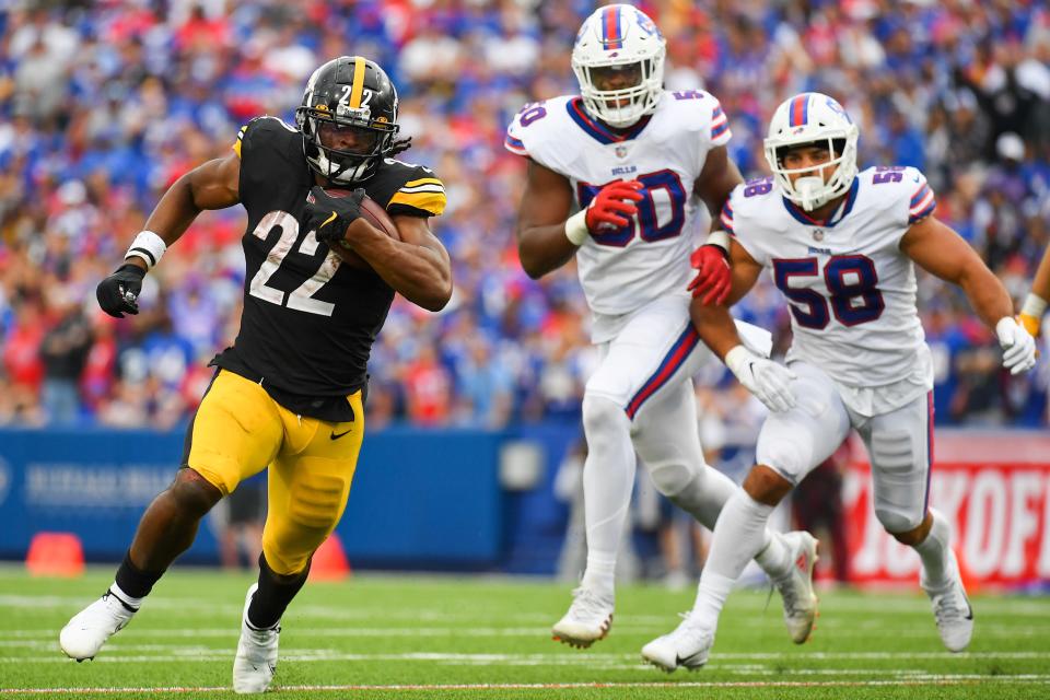 Najee Harris could play a key role for the Steelers offense Sunday.