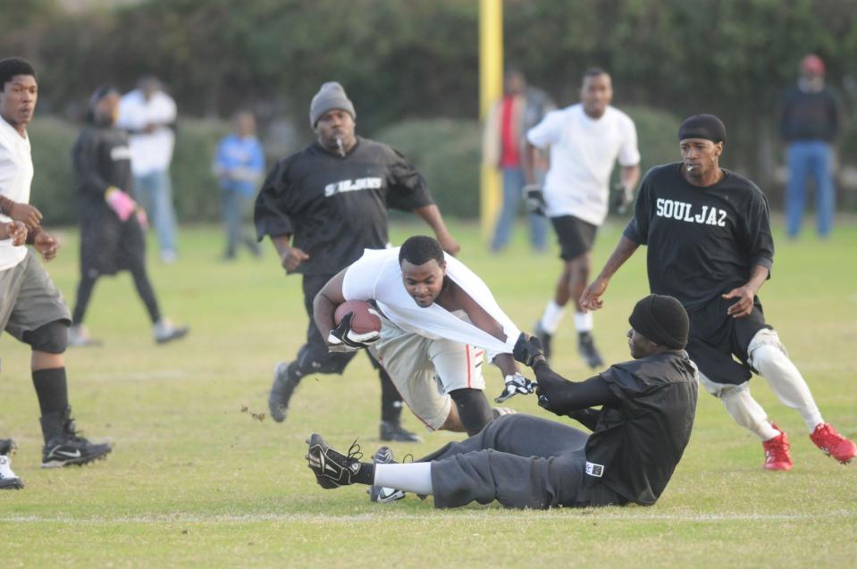 The Jervay Bulldogs played the Eastside Soljas during the annual William Murphy Turkey Bowl at Williston Middle School in 2009.