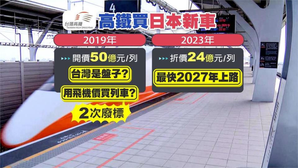 高鐵向日立東芝採購案決標　原始報價打對折購入12組新世代列車