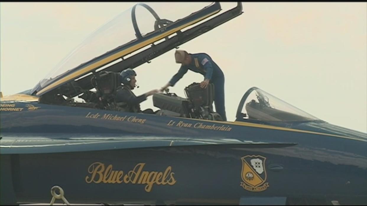 Navy Honors Man with Blue Angels Ride for Work in Community