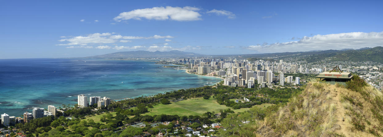 Diamond Head State Monument overlooks Honolulu. (Prisma by Dukas / Universal Images Group via Getty)