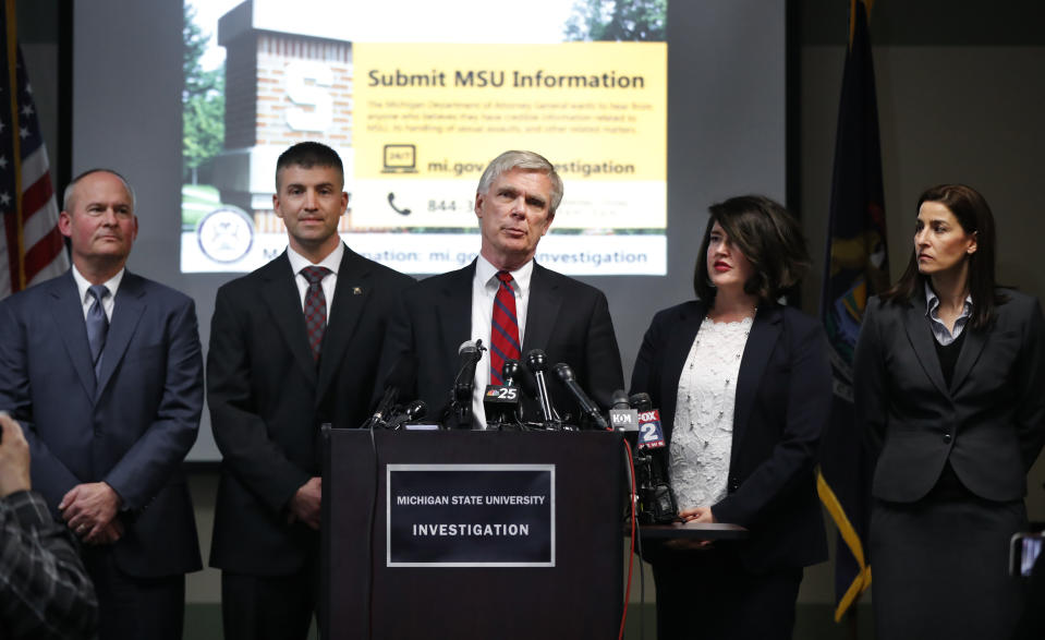 Special Prosecutor Bill Forsyth, released findings from the state’s investigation into Michigan State University. (AP)