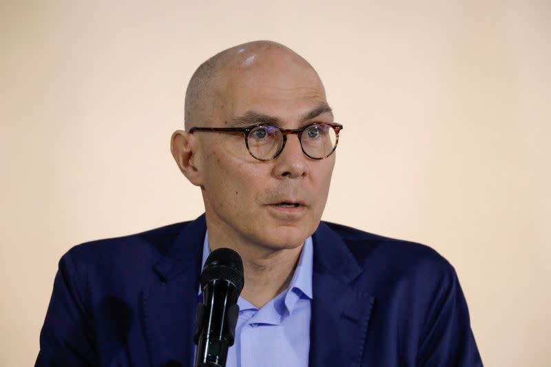 UN High Commissioner for Human Rights Volker Turk holds a news conference in Caracas