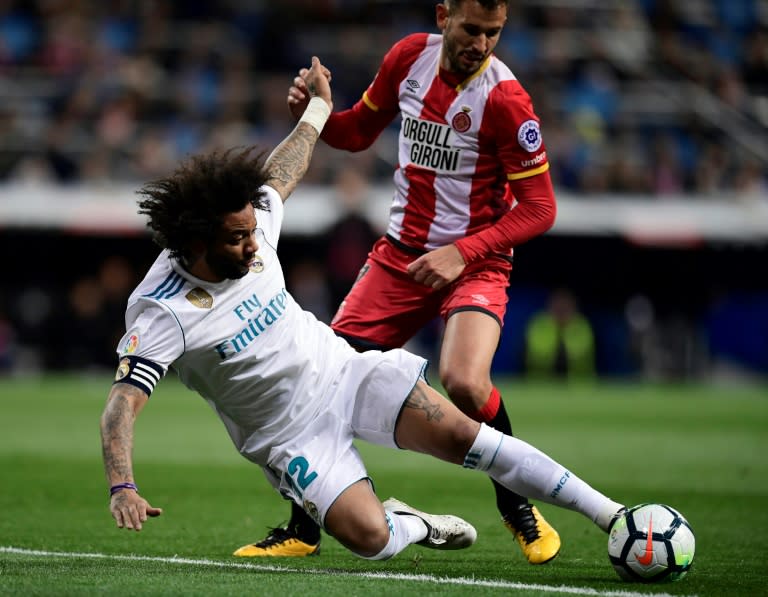 Despite boasting a trio of Neymar's PSG teammates: Silva, Marquinhos and Dani Alves, Brazil have a weakness at left-back should something happen to Real Madrid's Marcelo (L)