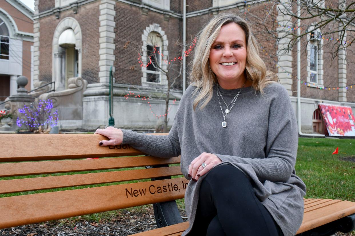 Former state schools superintendent Jennifer McCormick, pictured in her home town of New Castle, is running for Indiana governor as a Democrat.