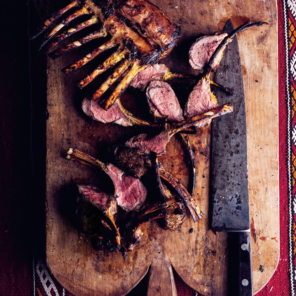 Grilled Saffron Rack of Lamb