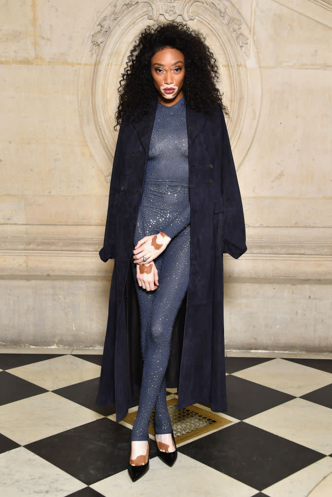 Model of the moment Winnie Harlow attended the Dior SS18 show [Photo: PA]