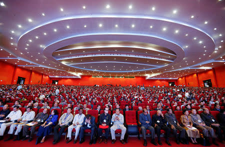 Members of the Cambodian People's Party (CPP) attend the party's congress in Phnom Penh, Cambodia January 19, 2018. REUTERS/Samrang Pring