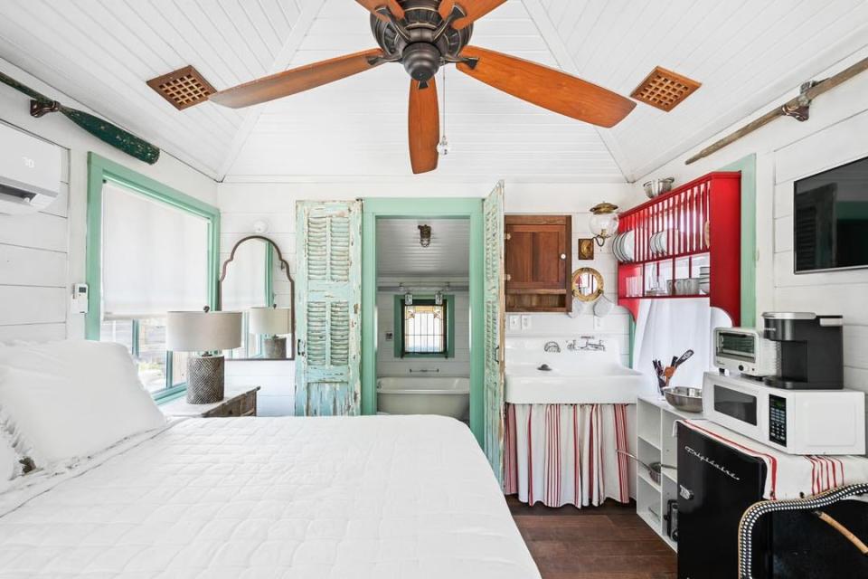 This is the interior of a 196-square-foot home for sale at 2826 South County Road 395 in Santa Rosa Beach. It is listed at $1,095,000 on Zillow.