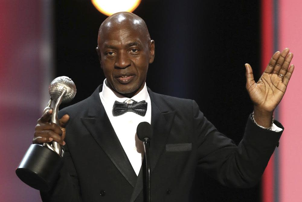 Professor Charles J. Ogletree Jr. accepts the chairman’s award at the 48th annual NAACP Image Awards at the Pasadena Civic Auditorium on Feb. 11, 2017, in Pasadena, Calif. (Photo by Matt Sayles/Invision/AP, File)