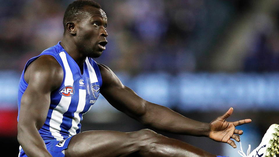 Majak Daw in action. (Photo by Adam Trafford/AFL Media/Getty Images)