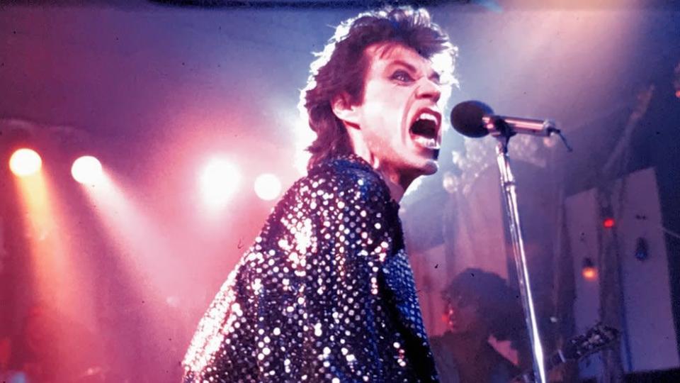 Mick Jagger na gravação do clipe de 'Just Another Night' na gafieira Elite