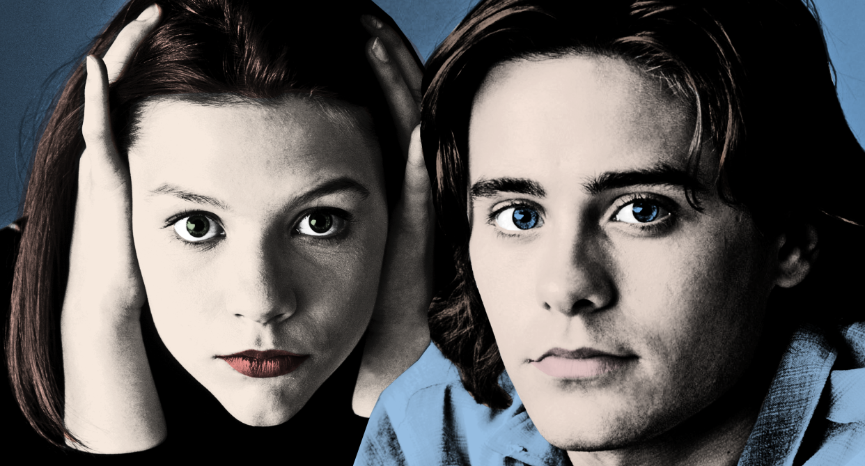 Claire Danes as Angela Chase and Jared Leto as Jordan Catalano in <em>My So-Called Life</em>. (Photos: Everett Collection)