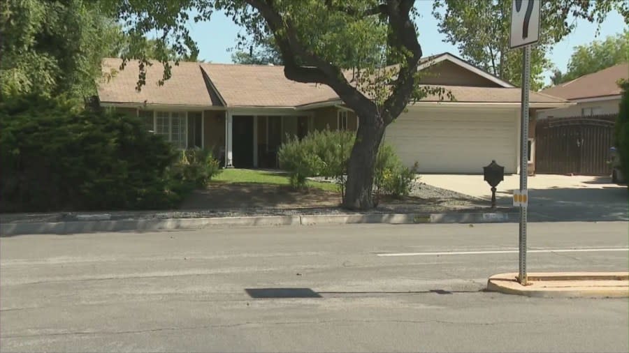 The home that the hidden camera was placed directly across the street from. (KTLA)