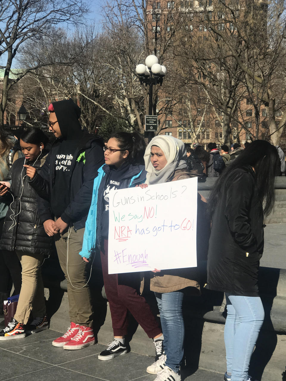 “Guns in school? We say no. NRA has got to go”