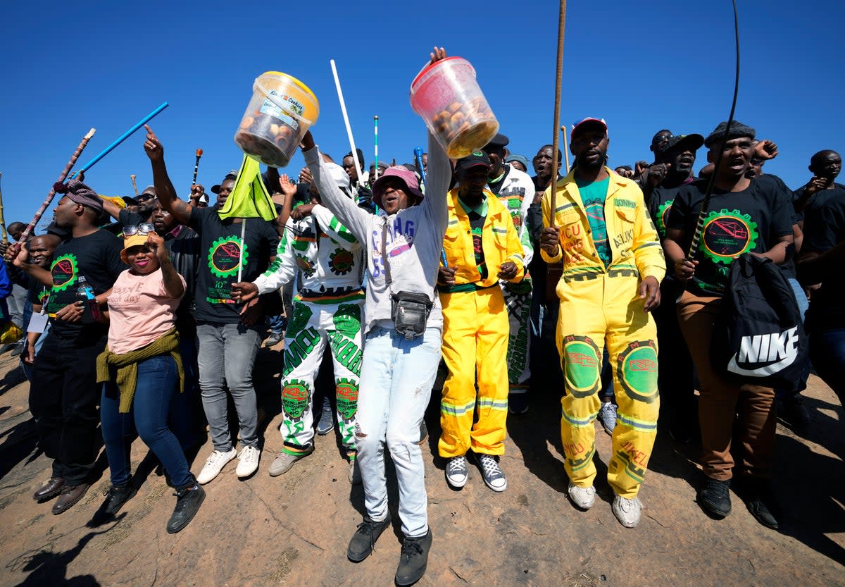 South Africa Marikana Anniversary (Copyright 2022 The Associated Press. All rights reserved.)