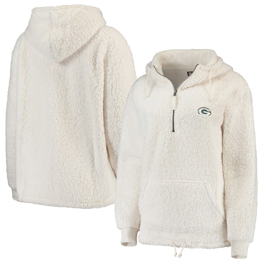 Women's Packers Sherpa Quarter-Zip Hoodie