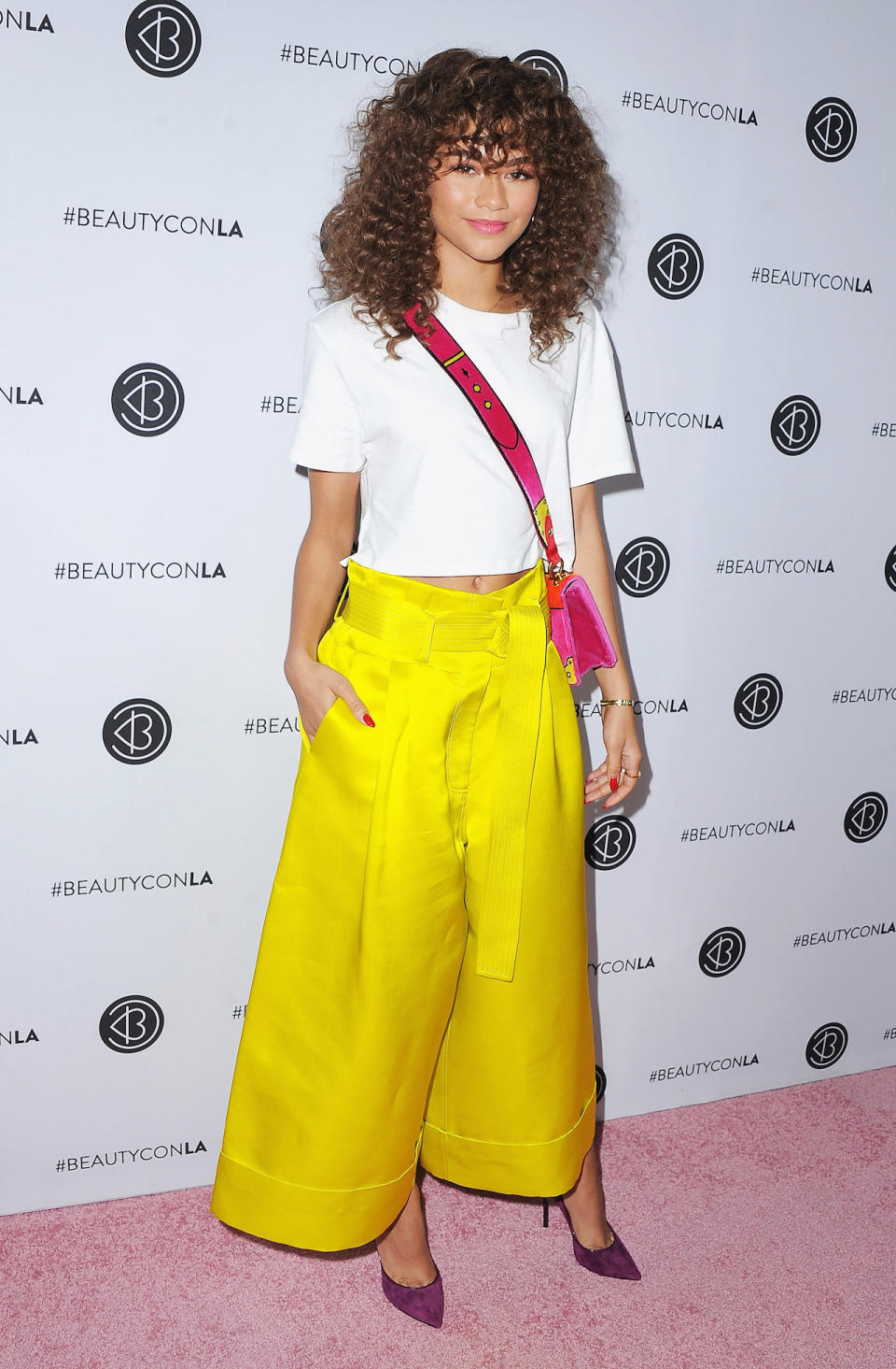 In A Hanes x Karla T-Shirt, Adam Lippes Culottes, Prada Bag And John Hardy Bracelet